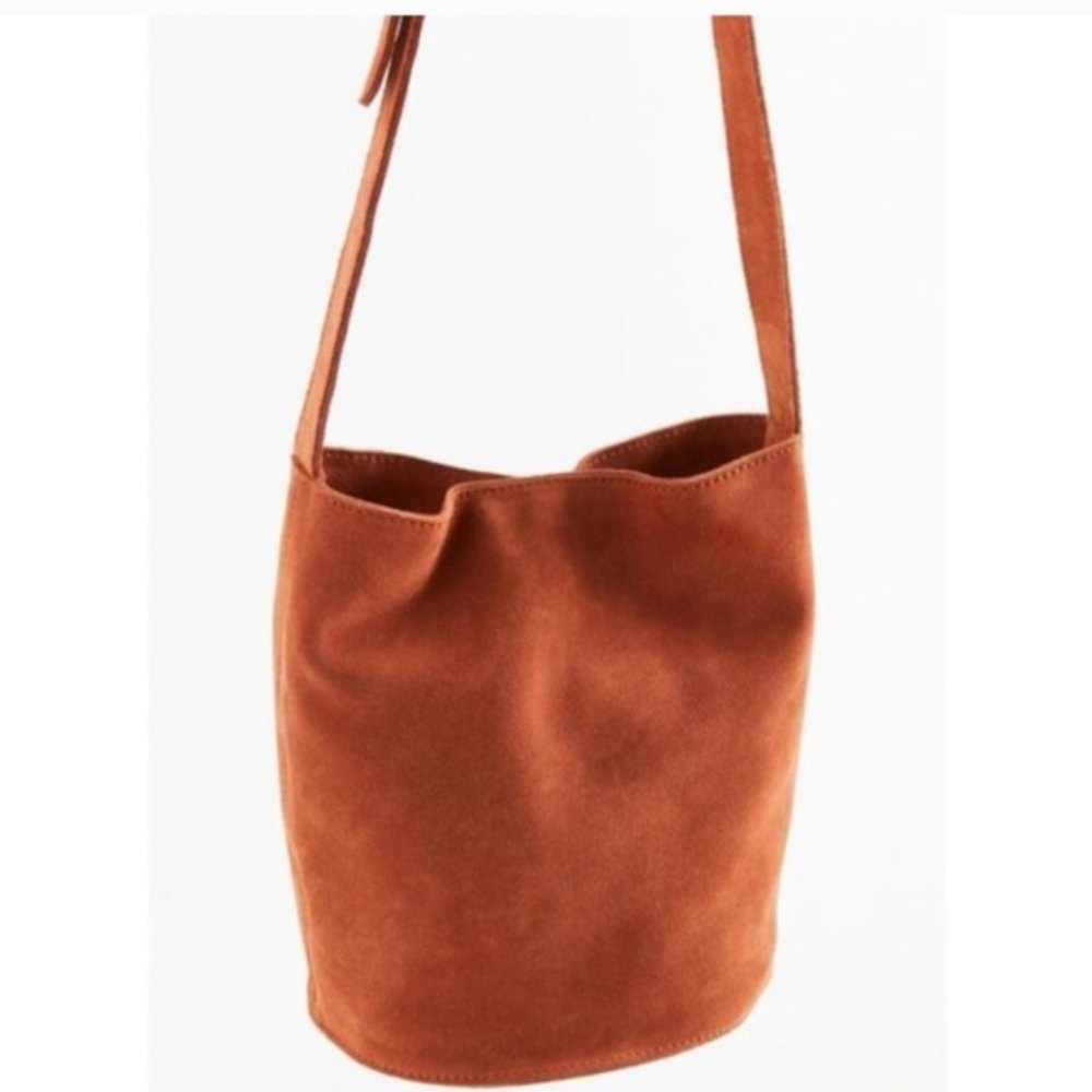 SOLD Urban Outfitters Lulu  Suede Bucket Bag Brown - Picture 5 of 11